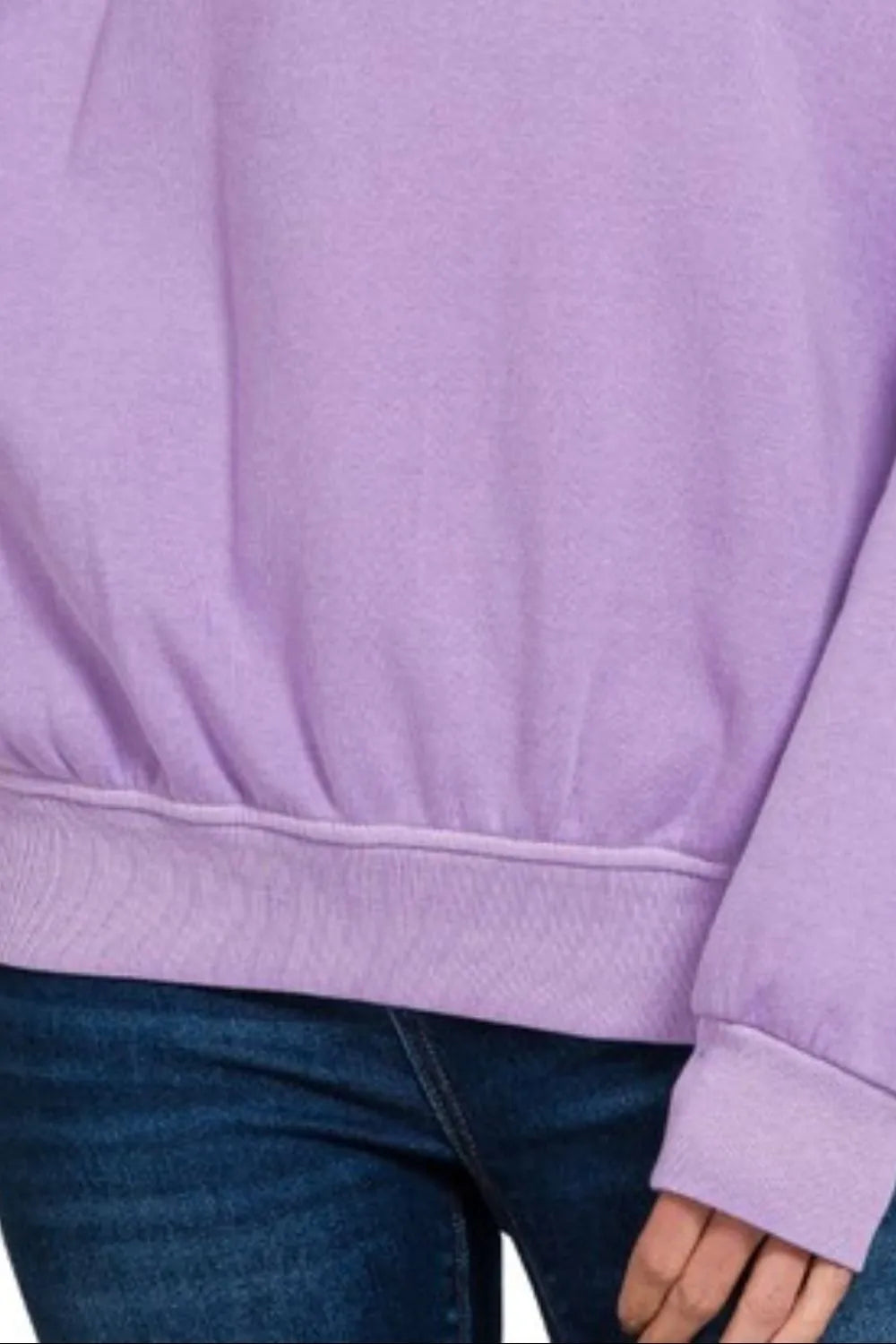 Lavender Haze Pigment Fleece Sweatshirt