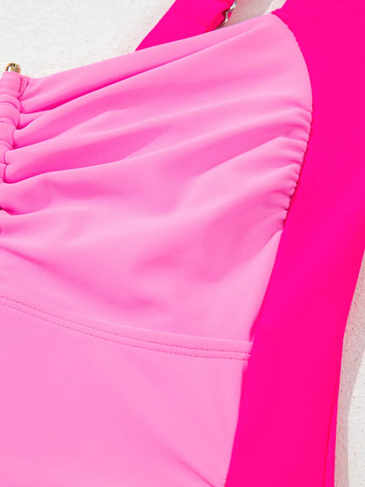 Sculpt & Support Pink Two Piece Tankini Swimsuit