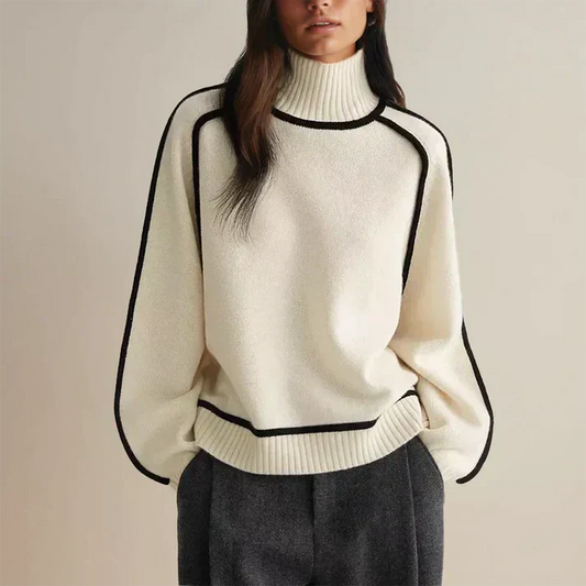Valerie | Turtleneck Sweater Off White