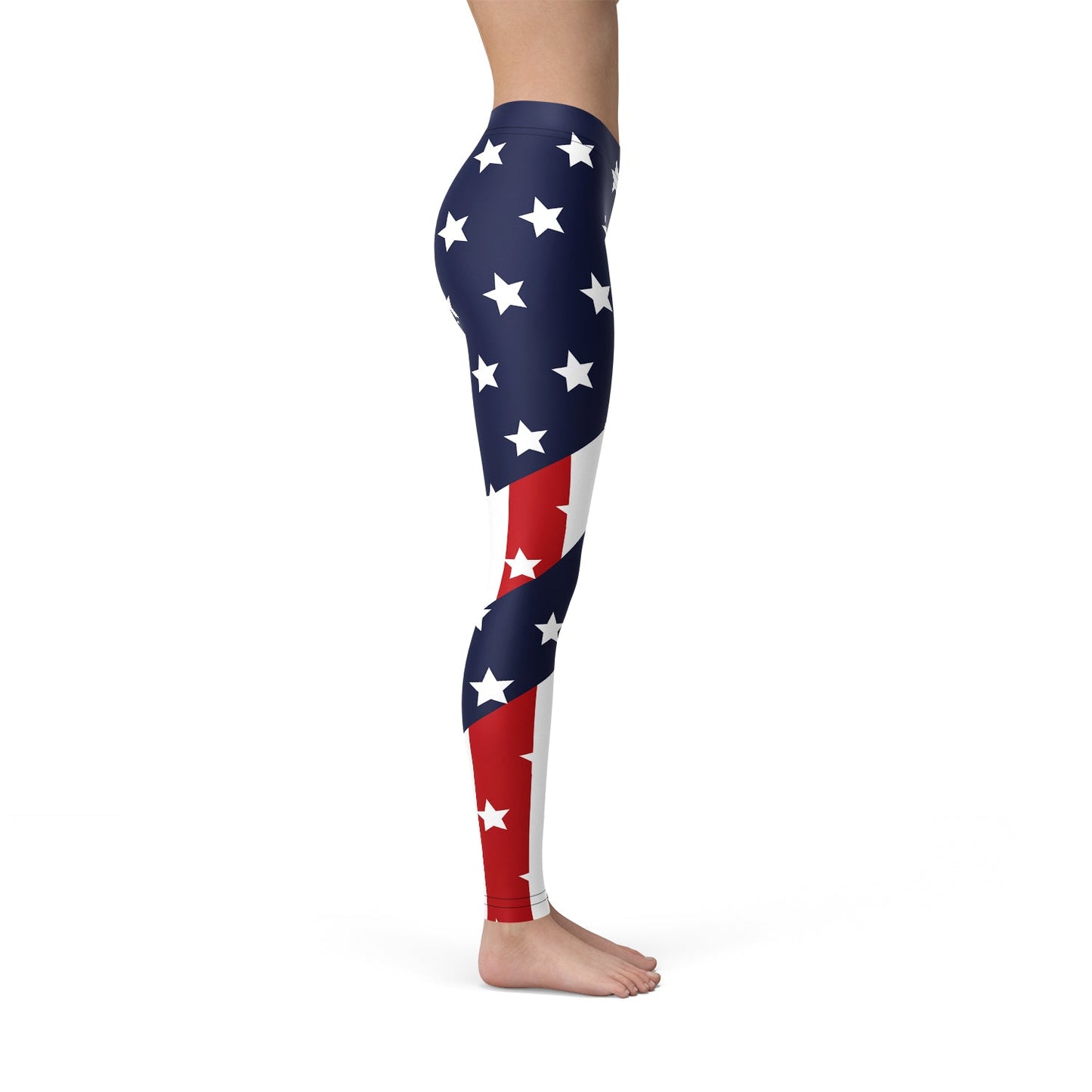 Damen-Leggings mit amerikanischer Flagge