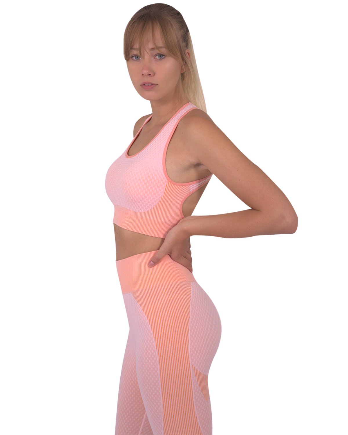 Signature Pink Seamless Sports Bra