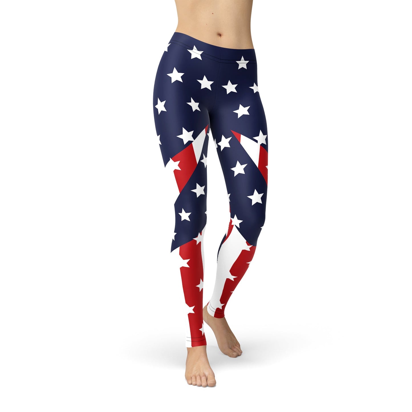 Damen-Leggings mit amerikanischer Flagge