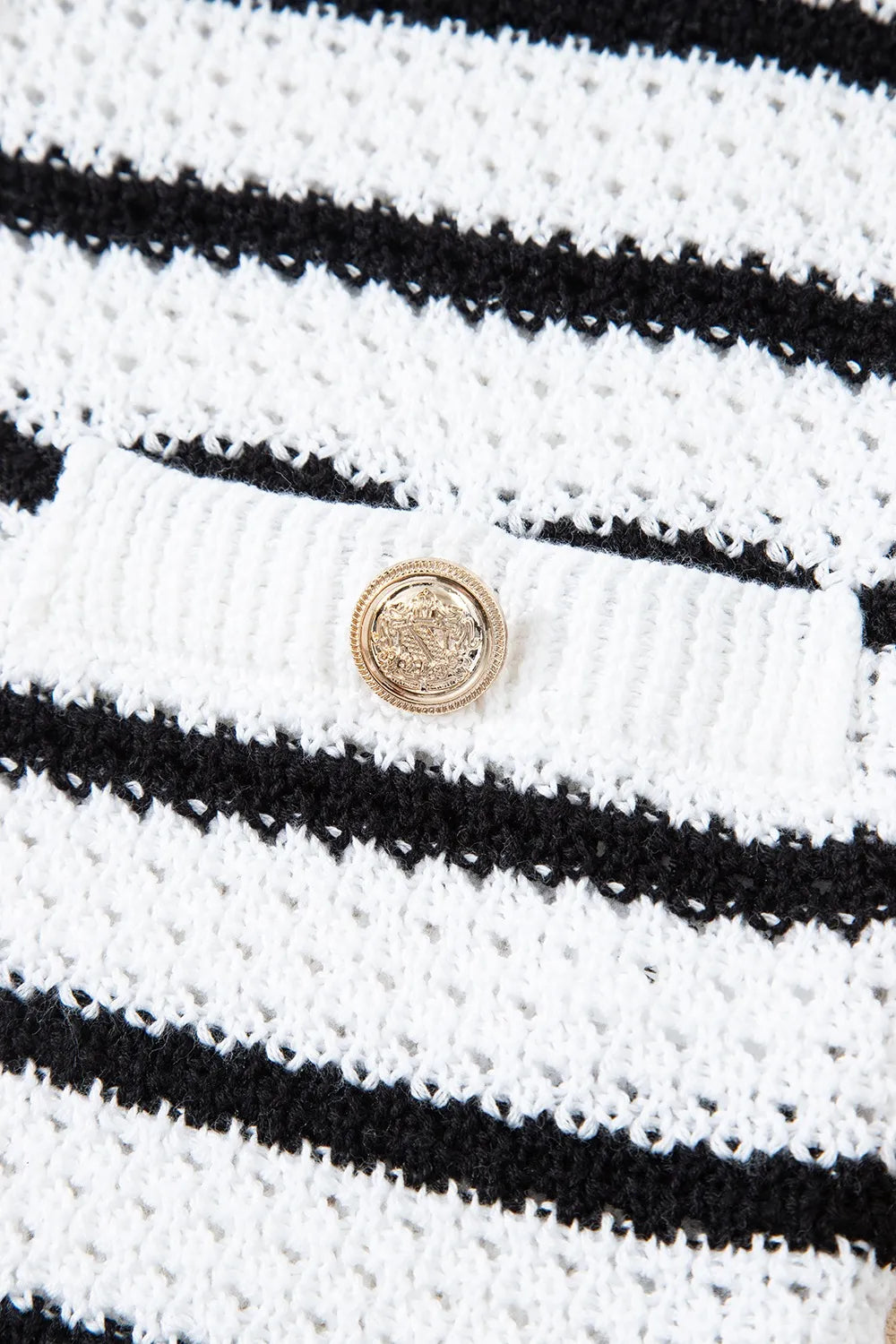 Striped Button-Up Knit Sweater Vest