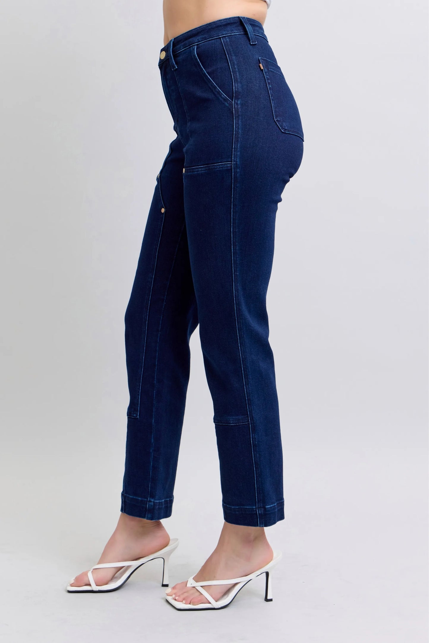 Curvy Fit Workwear Knee Patch Jeans