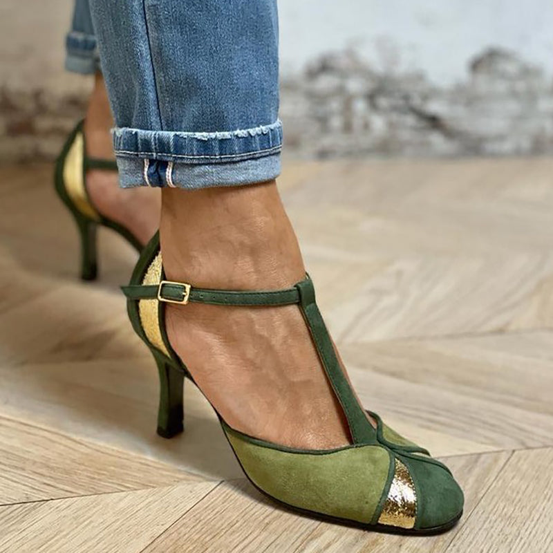 Agnès | Two-Tone T-Bar Heels