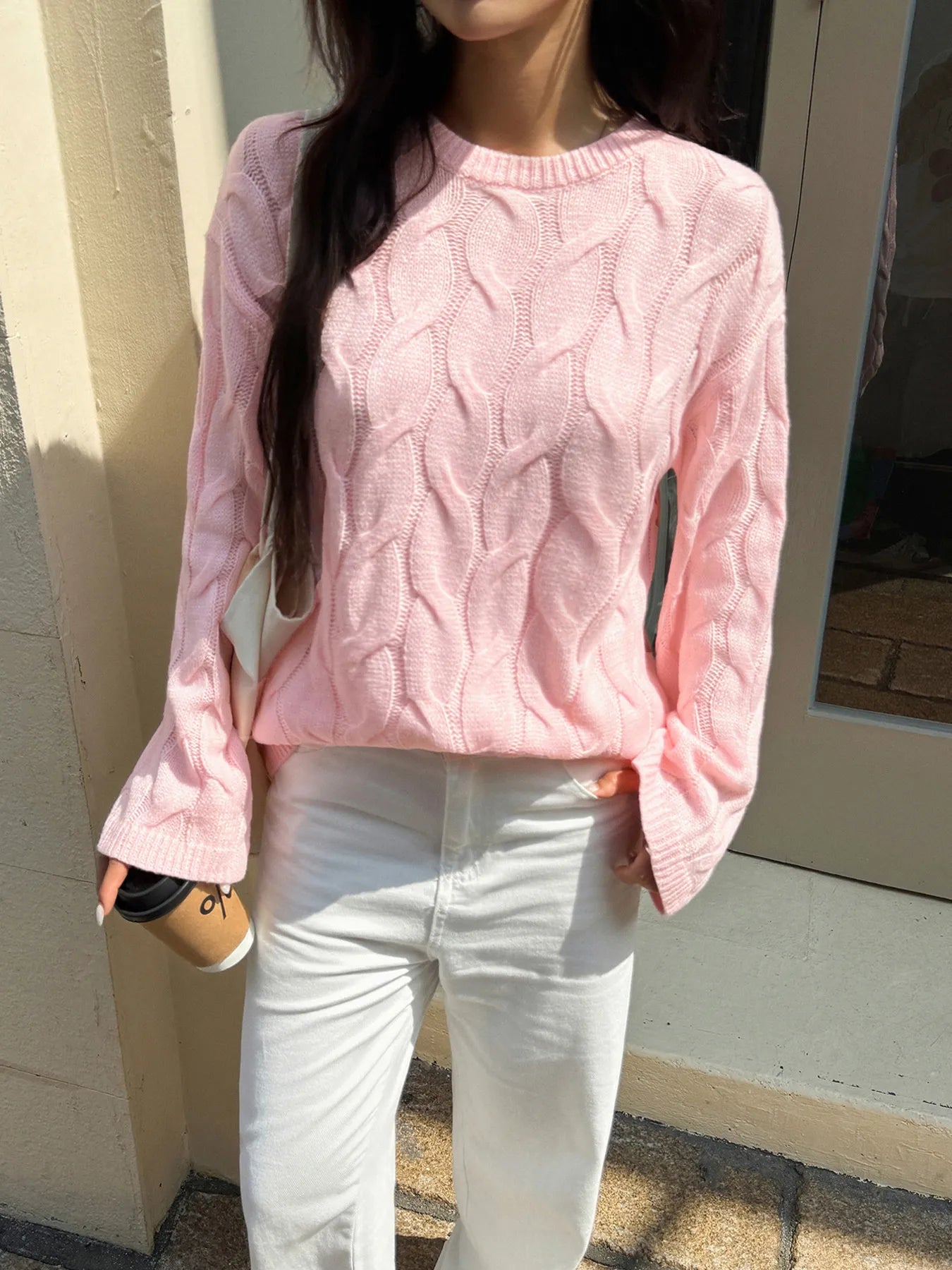 Cable Knit Sweater – Long Sleeve, Timeless Style