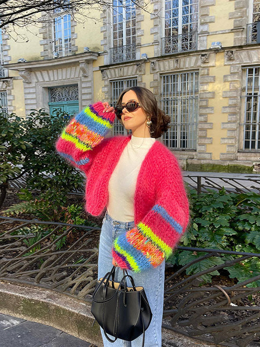 Olivia | Vibrant Knit Sweater Red