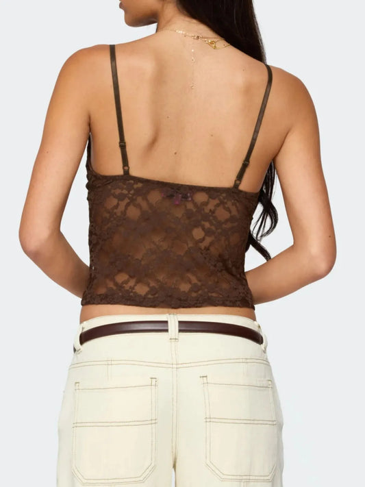 Adjustable Strap Lace Cami