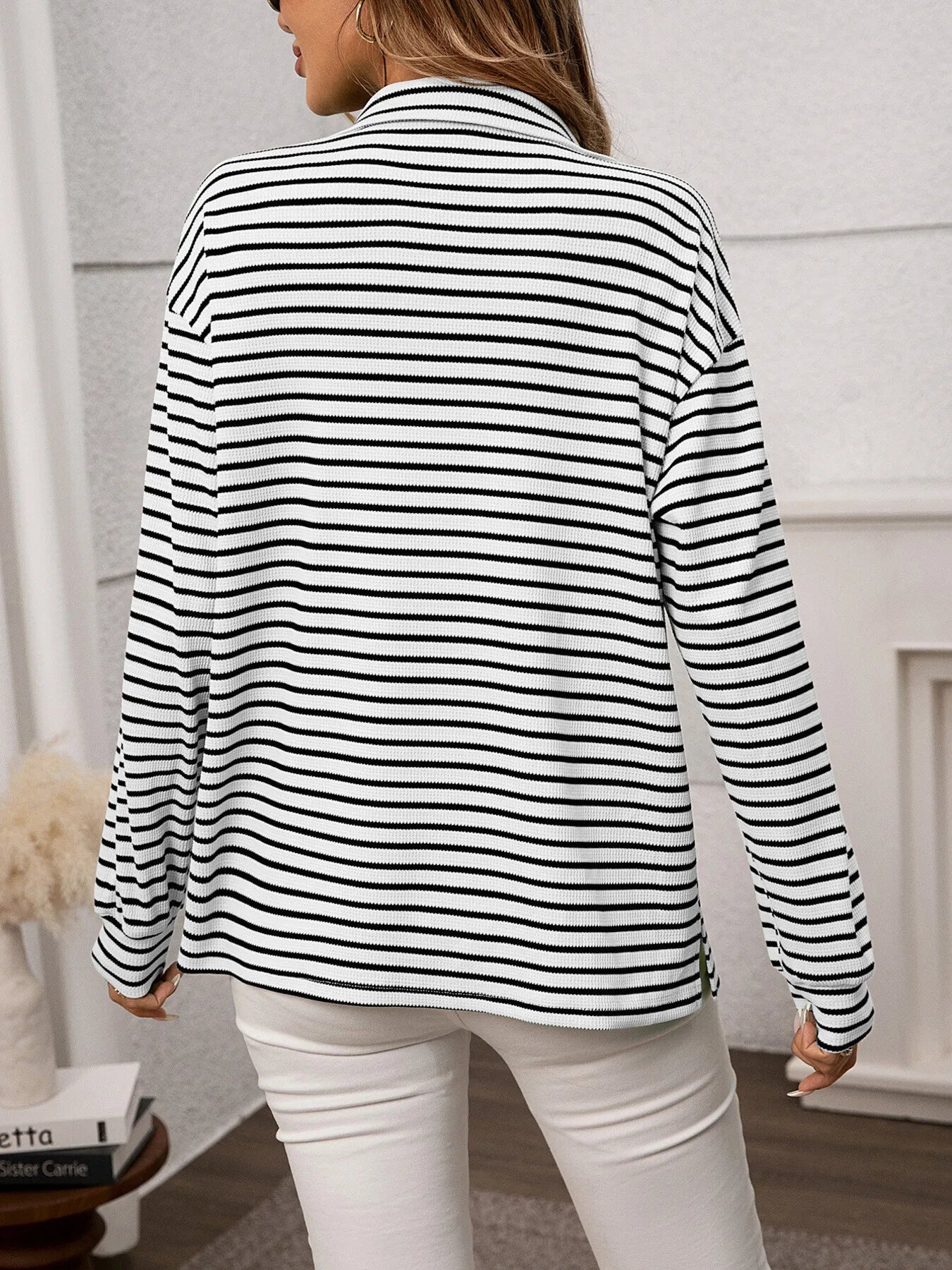 Chic Stripe Button-Up: Classic Style, All-Day Comfort