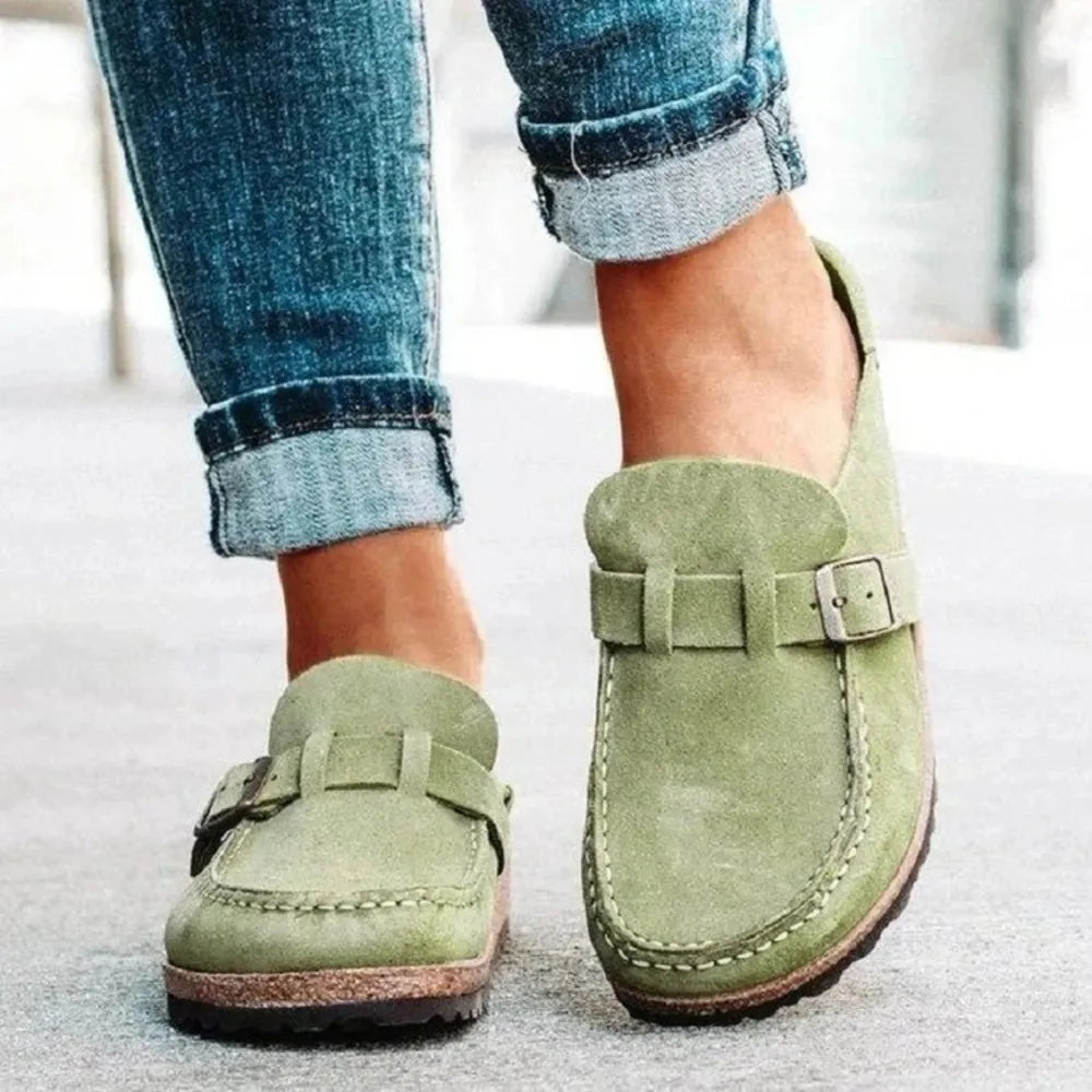 Buckle Loafers - Low Heel