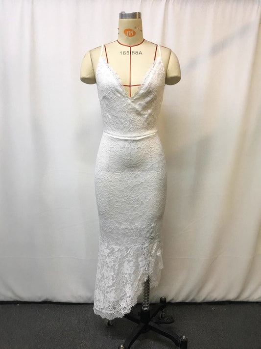 Full Size Lace V-Neck Sleeveless Dress Plus Size