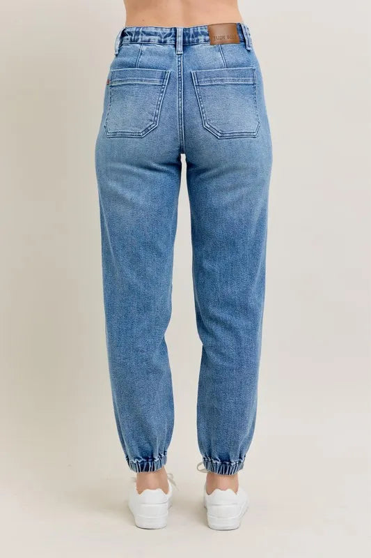 Everyday High Waist Denim Joggers – Plus Size