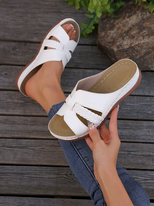 Wedge Sandals – Open Toe, Stylish Lift
