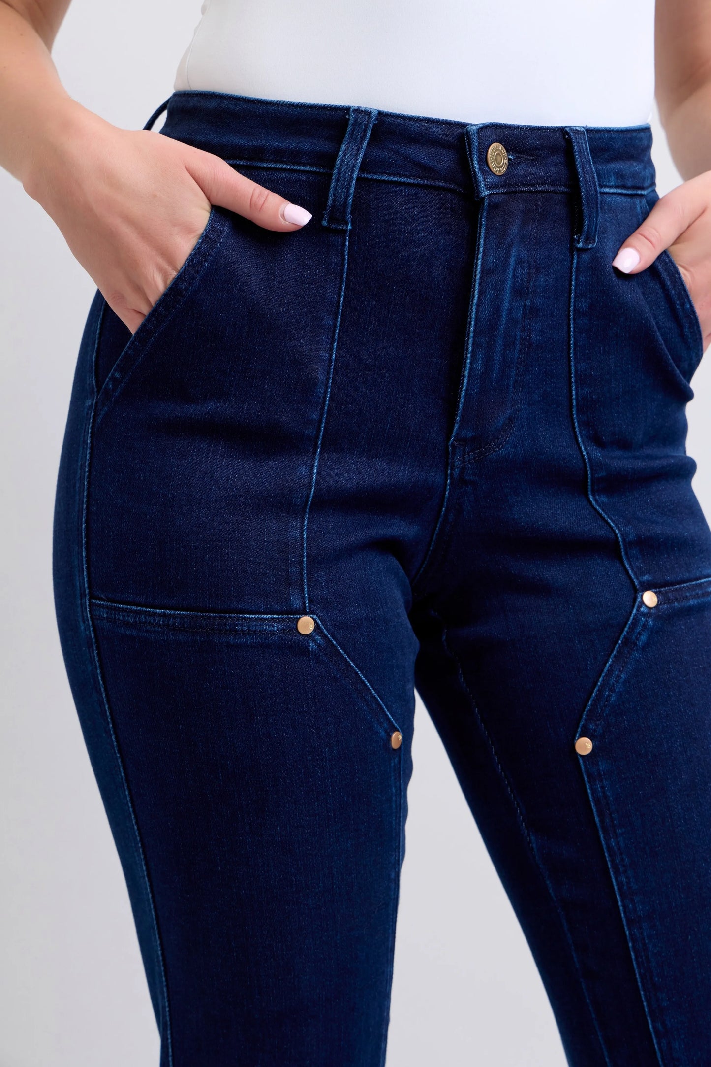 Curvy Fit Workwear Knee Patch Jeans