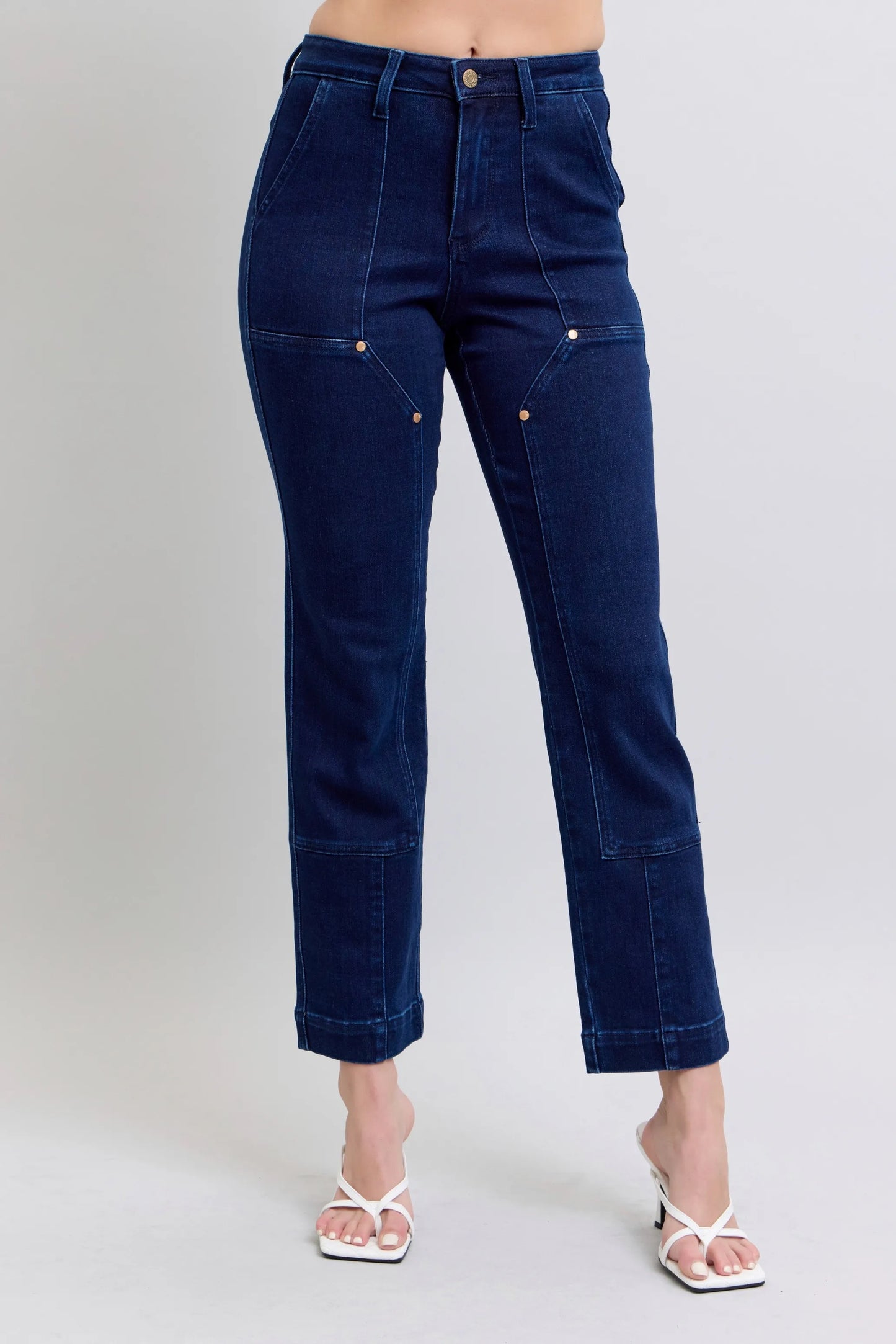 Curvy Fit Workwear Knee Patch Jeans