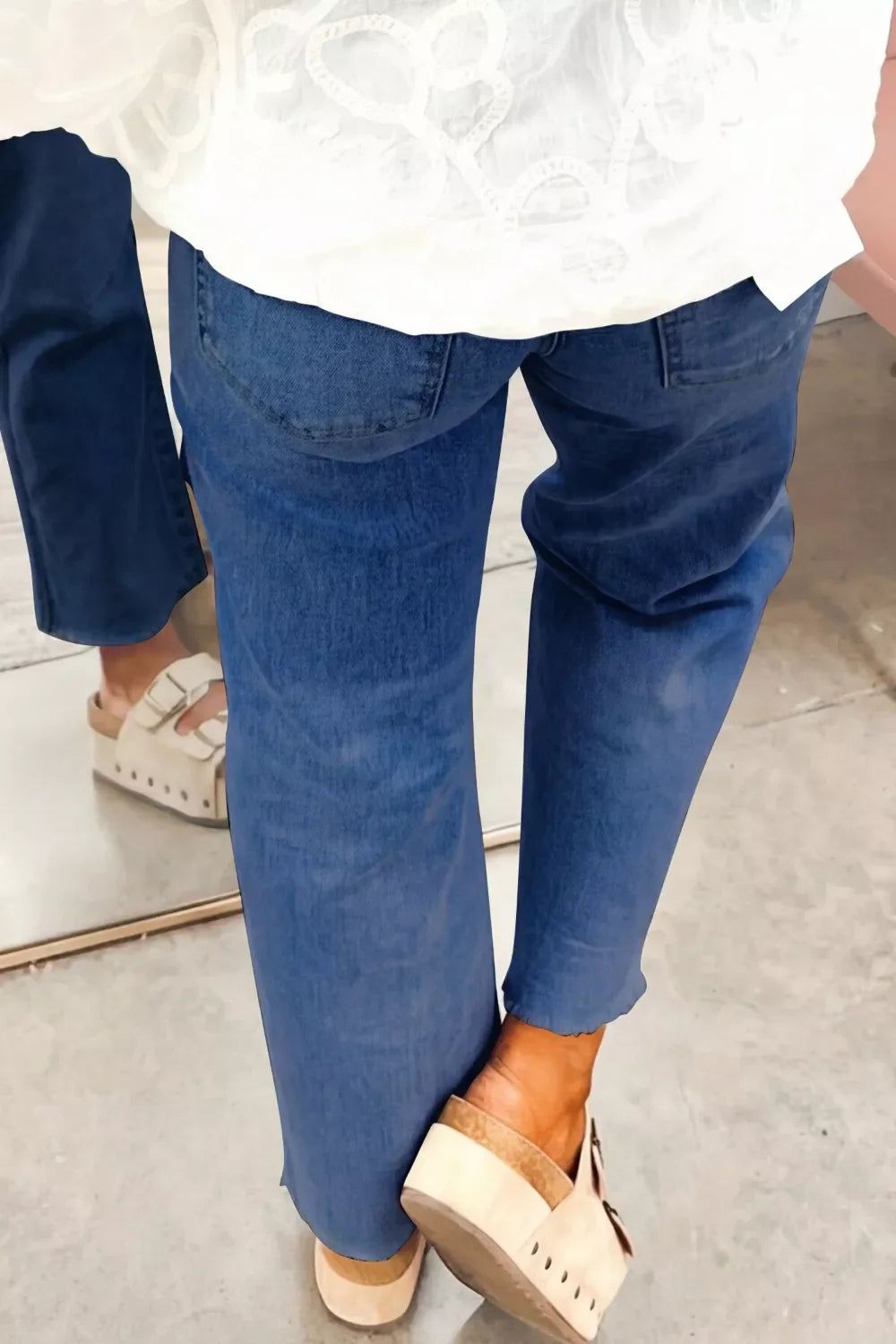 High Waist Straight Leg Jeans (Sizes 4–16)