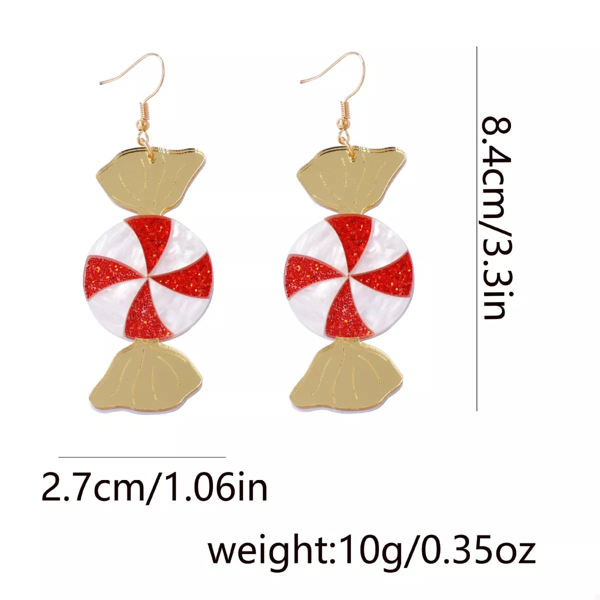 Christmas Candy Drop Earrings