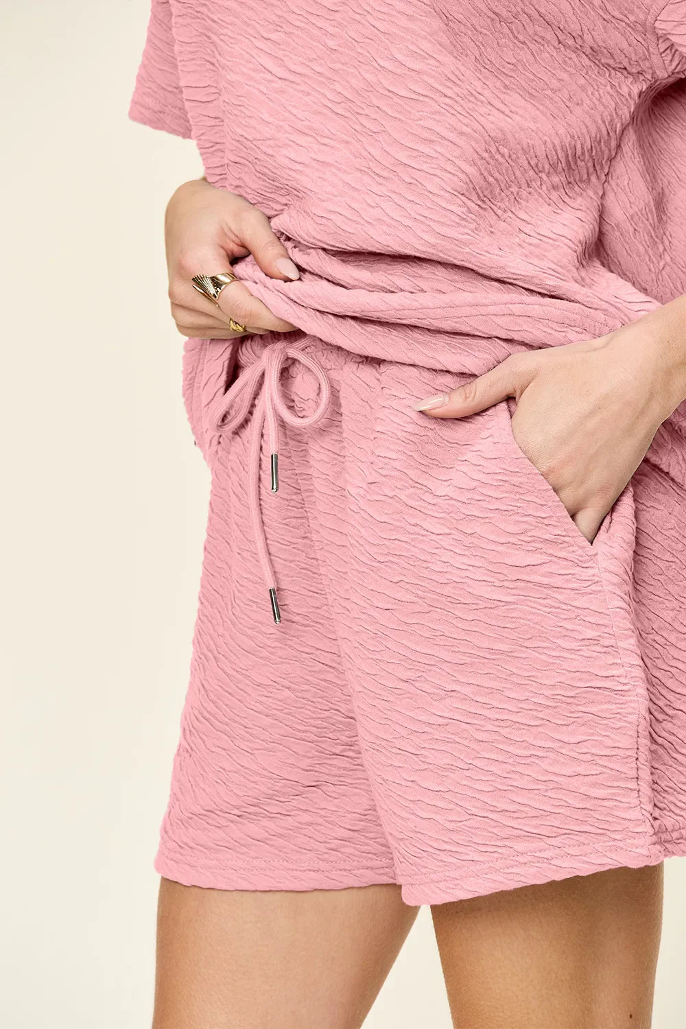 Simple & Comfy T-Shirt and Drawstring Shorts Set