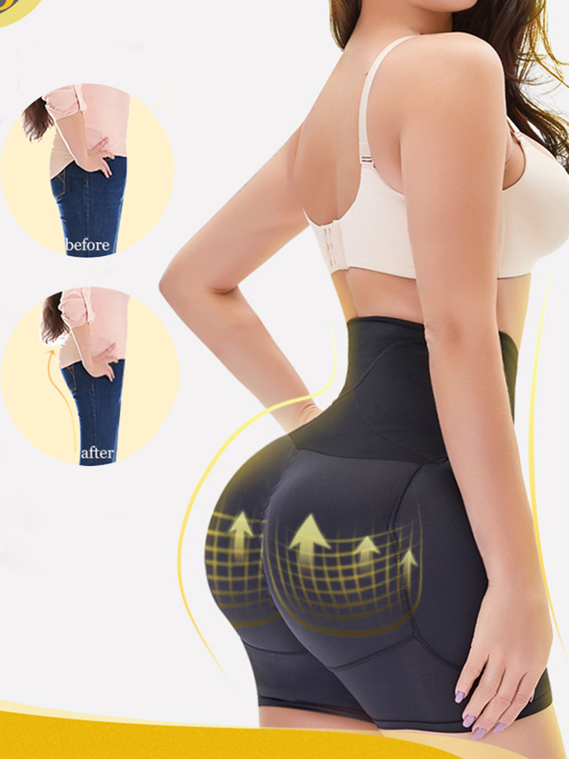 Full Size Hook and Eye Shaping Shorts