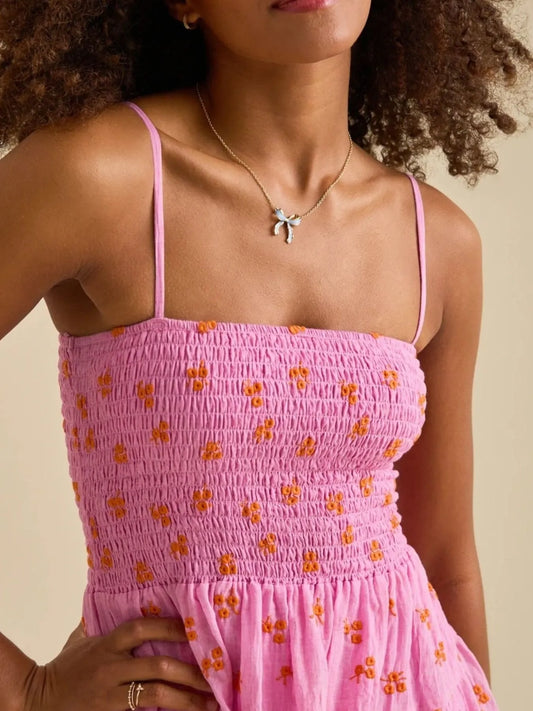 Pink Petals Tiered Cami Dress