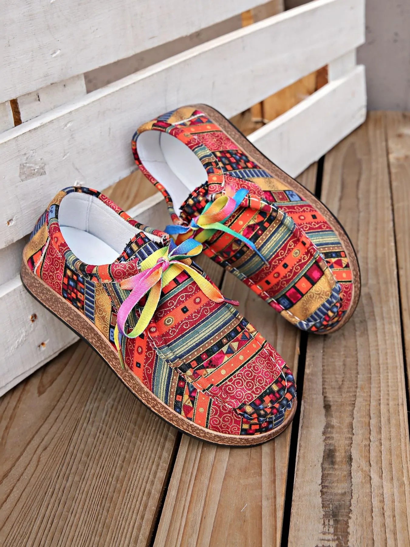 Printed Lace-Up Sneakers – Bold Everyday Style