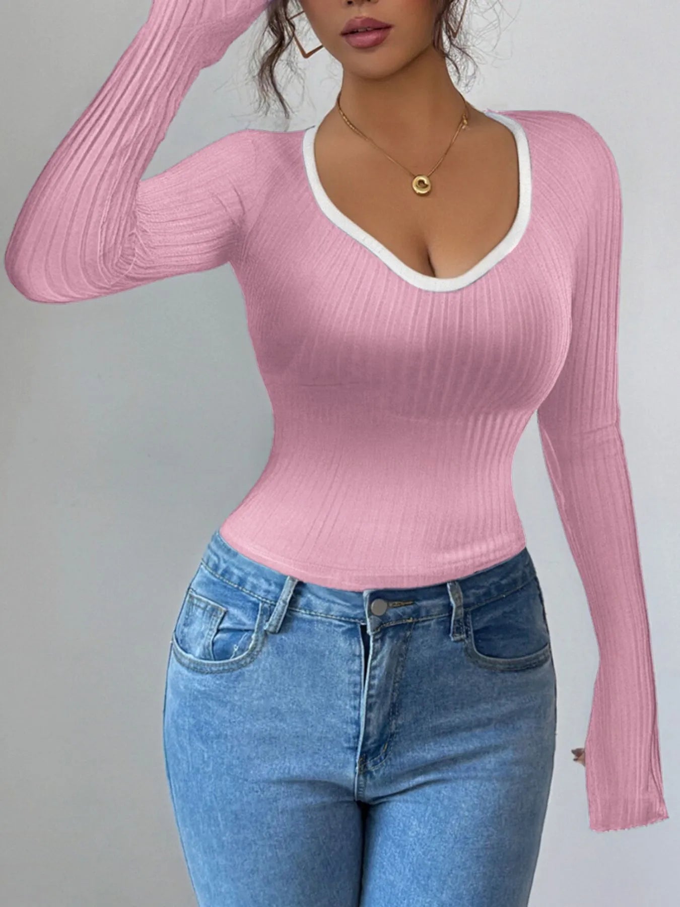 Pop Contrast Long Sleeve Tee – Fresh Color, Everyday Cool