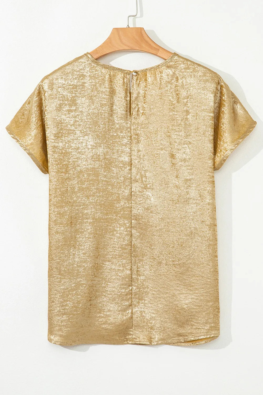 Metallic Gold Blouse - Short Sleeve
