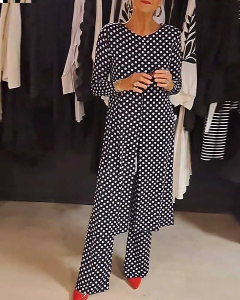Polka™ | Dot Split Outfit Women’s Chic Set