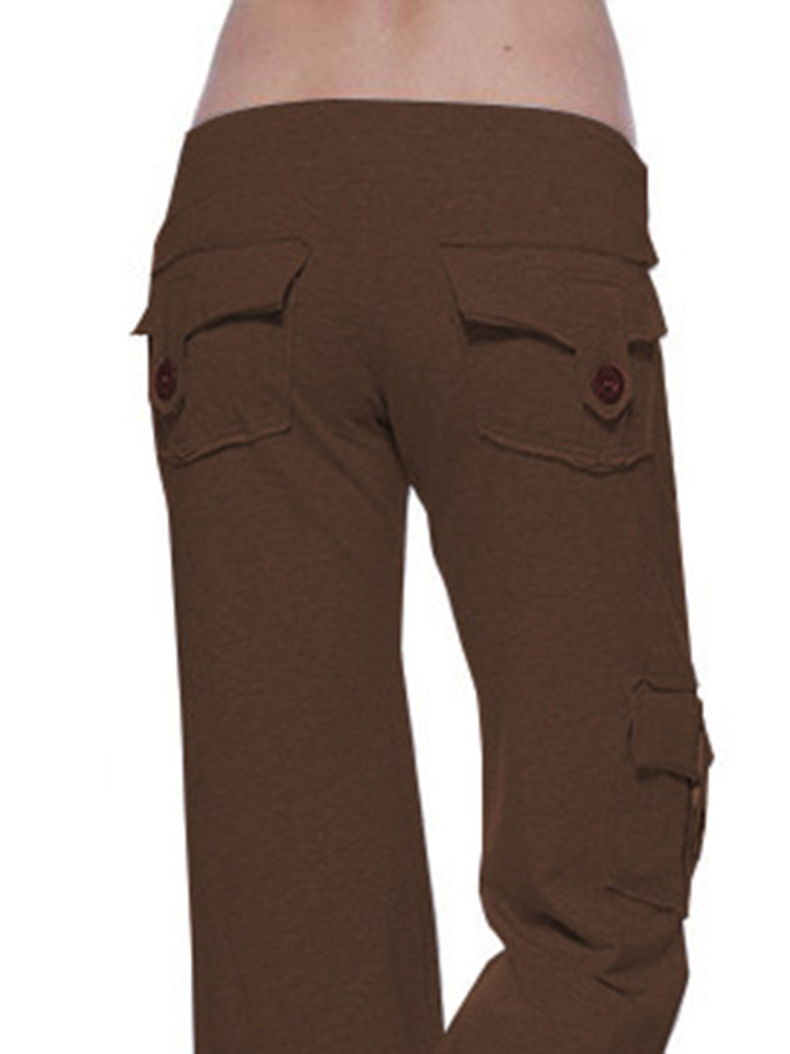 Mid Waist Pants Pockets