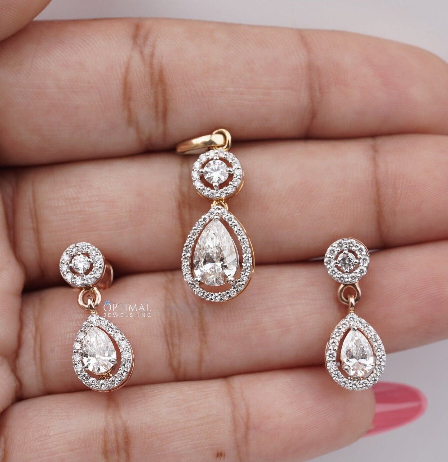 Dazzling Two-Stone Halo Earrings – 2.00 CTW Lab-Grown Diamonds