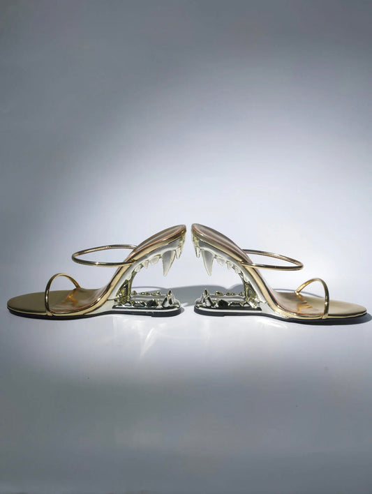 Tiger teeth cutout heels