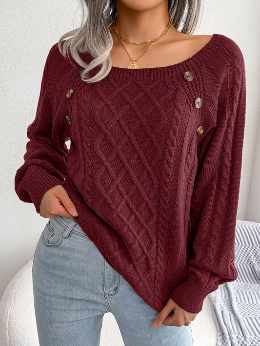 Emilia - Classic Cozy Jumper Red