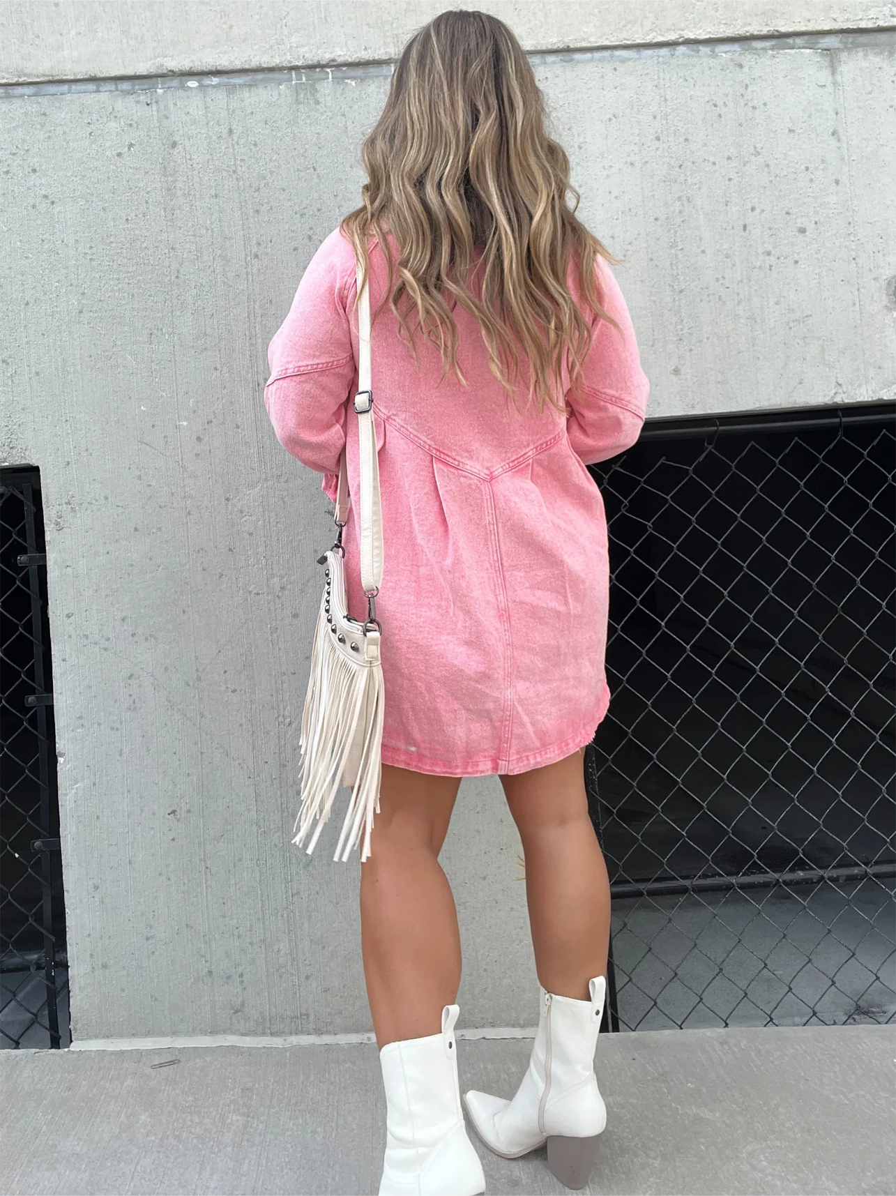 Nola | Chic Turn-Down Collar Denim Midi Dress