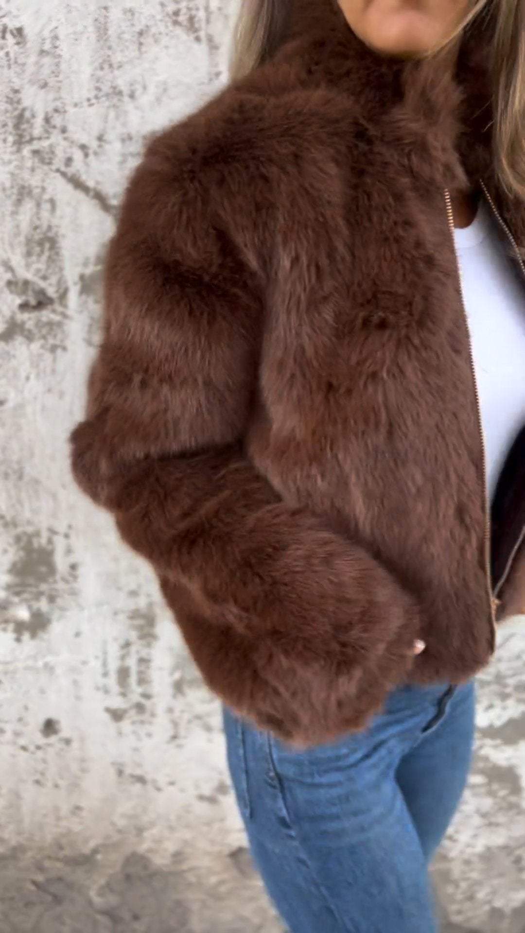 Aubrey™ – Luxe Fur Jacket
