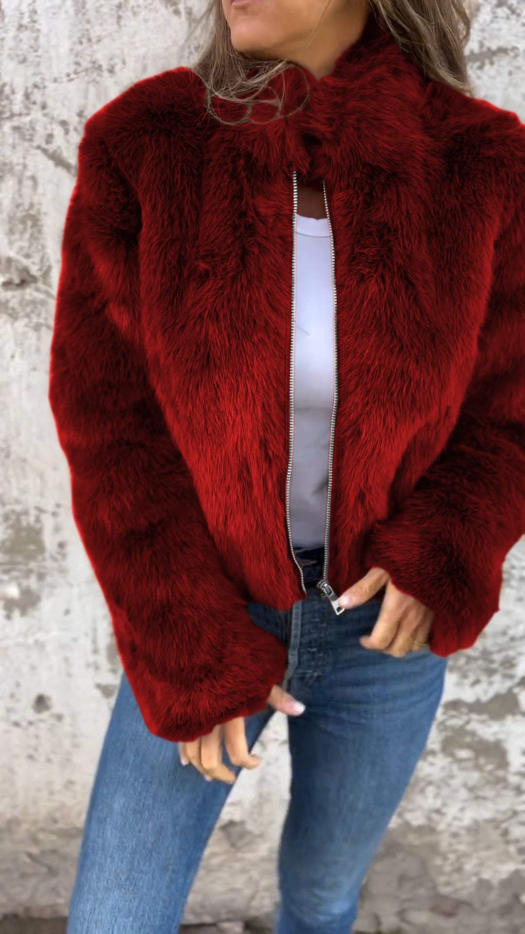 Aubrey™ – Luxe Fur Jacket