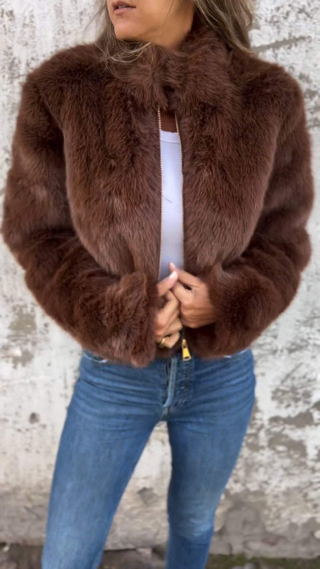 Aubrey™ – Luxe Fur Jacket