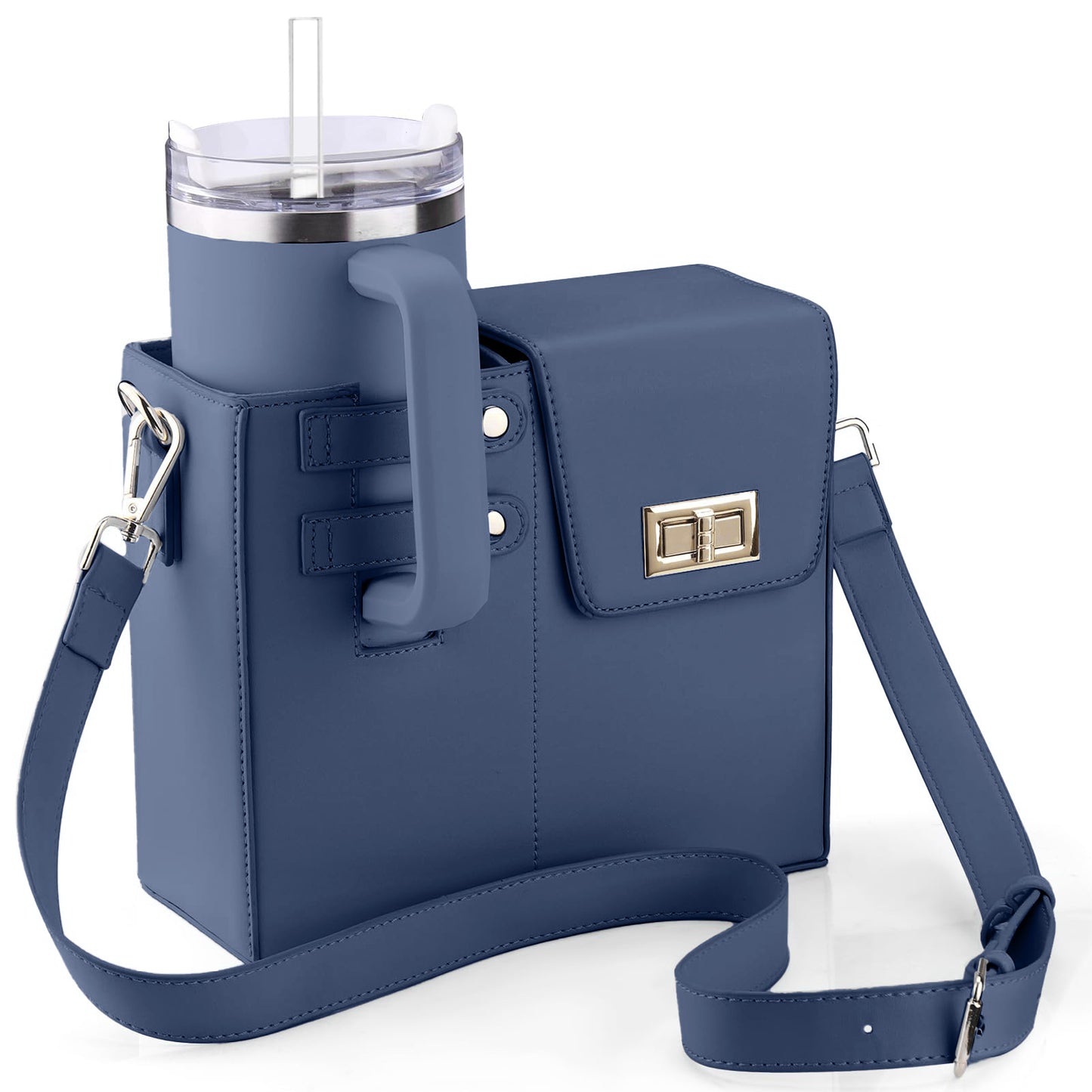 Crossbody Bag with Sports Water Bottle Holder for Women Purse
