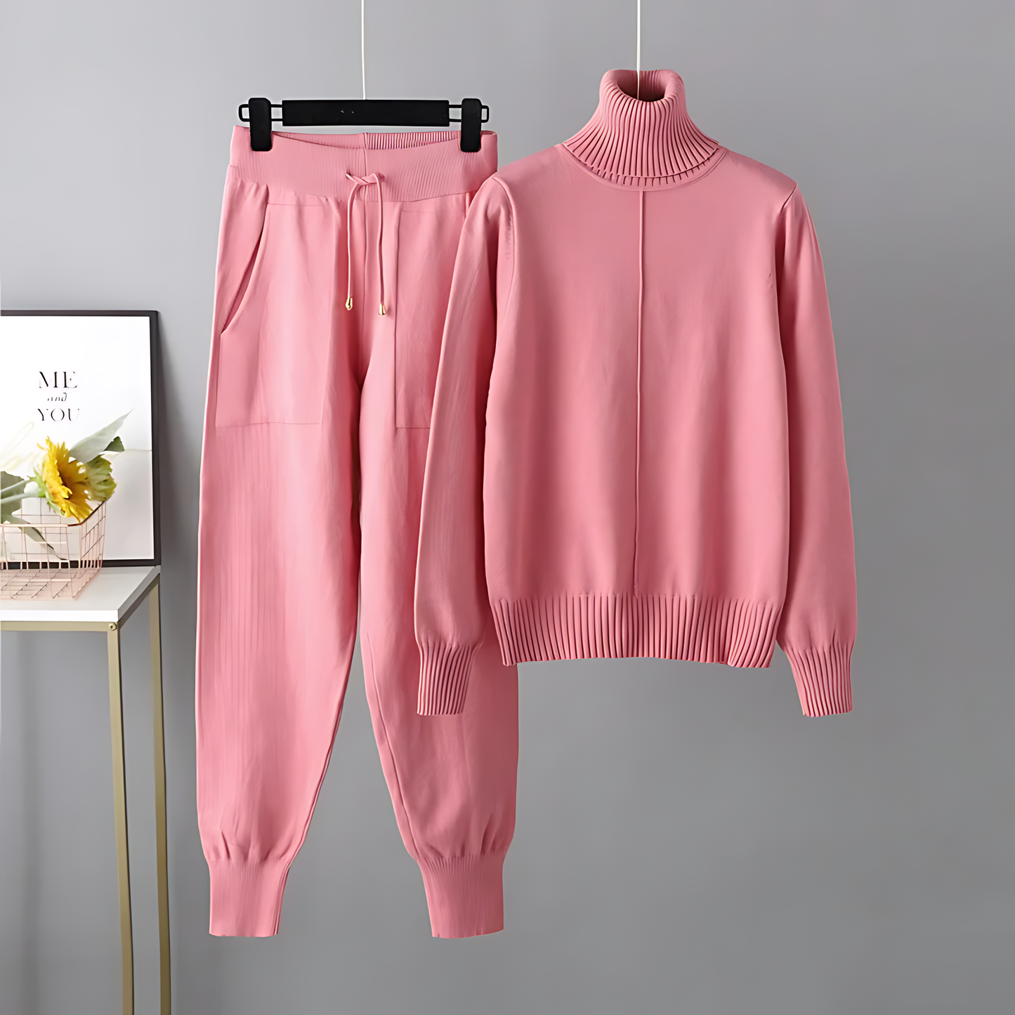 April | Stylish Comfortable Turtleneck Set