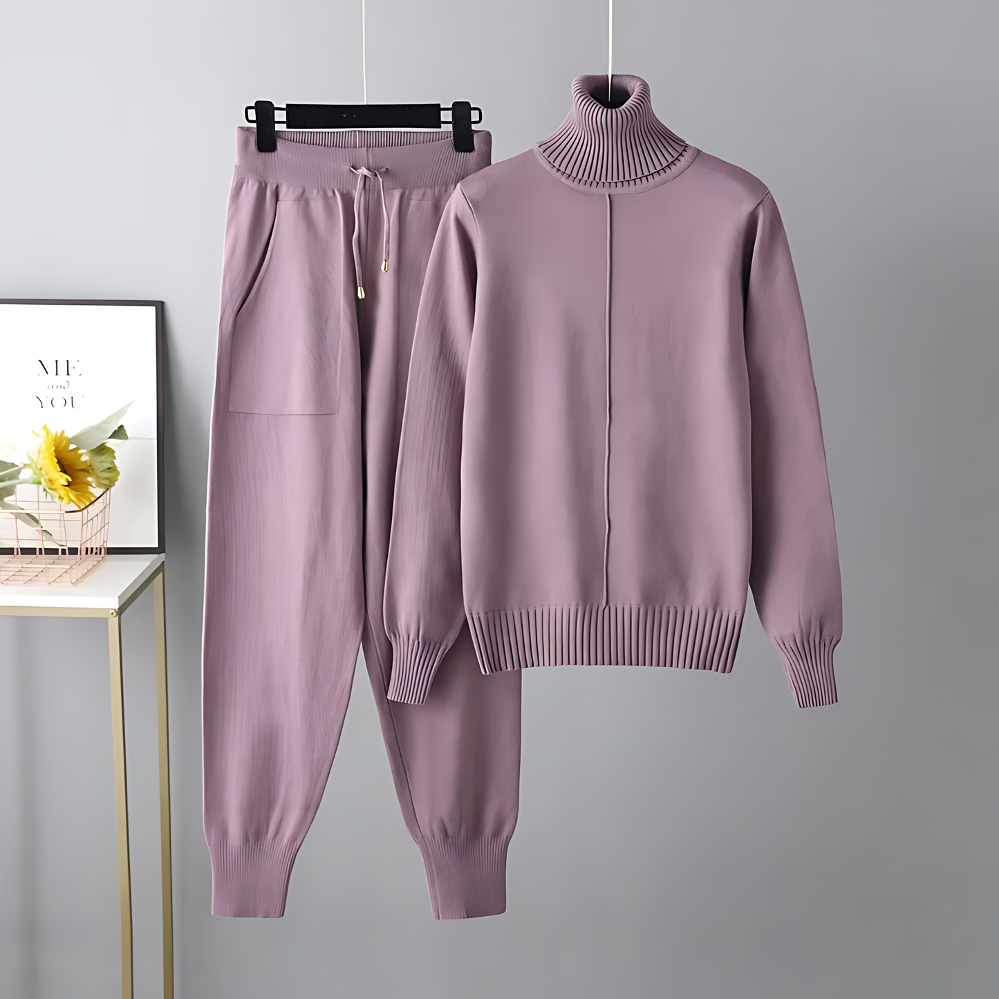 April | Stylish Comfortable Turtleneck Set