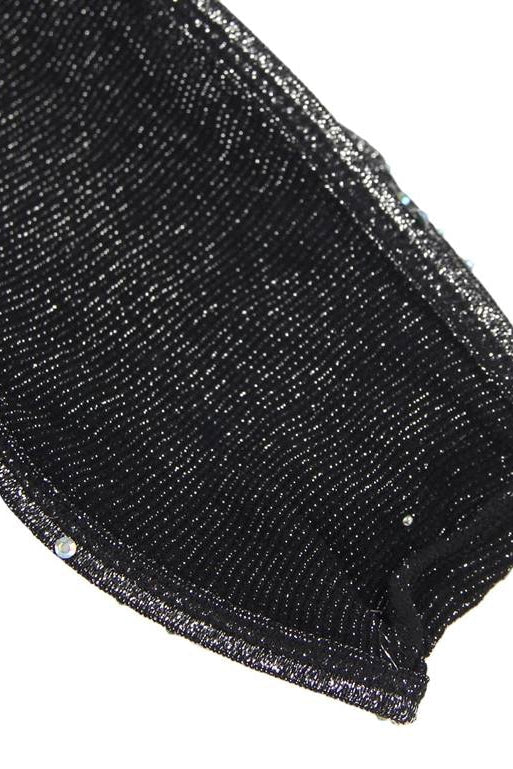 Ladies Deep V Sexy Black Diamond Backless Strappy Teddy
