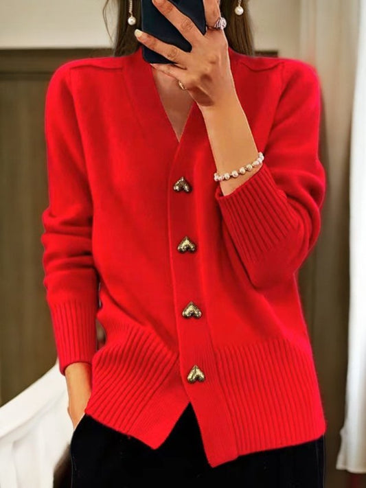 Aria | Valerie Elegant Cardigan Red