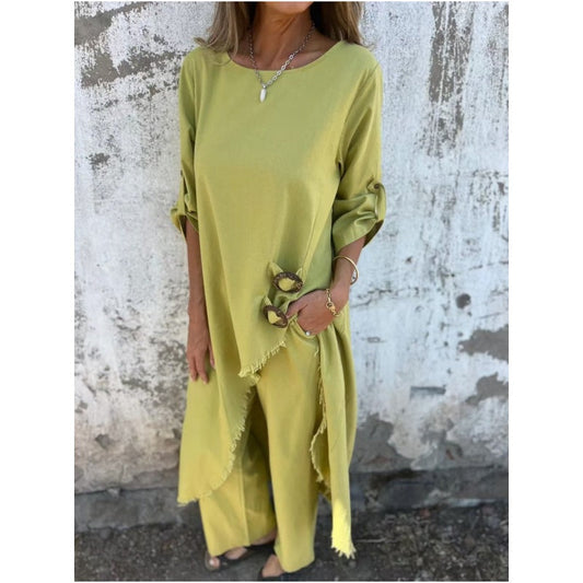 Ella | Sophisticated Two-Piece Set Yellow
