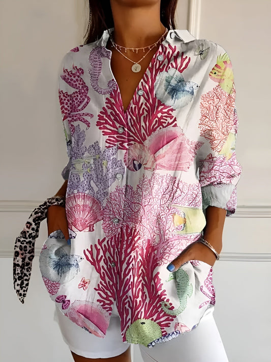 Roxane™ | Light Cotton Floral Blouse Style 3