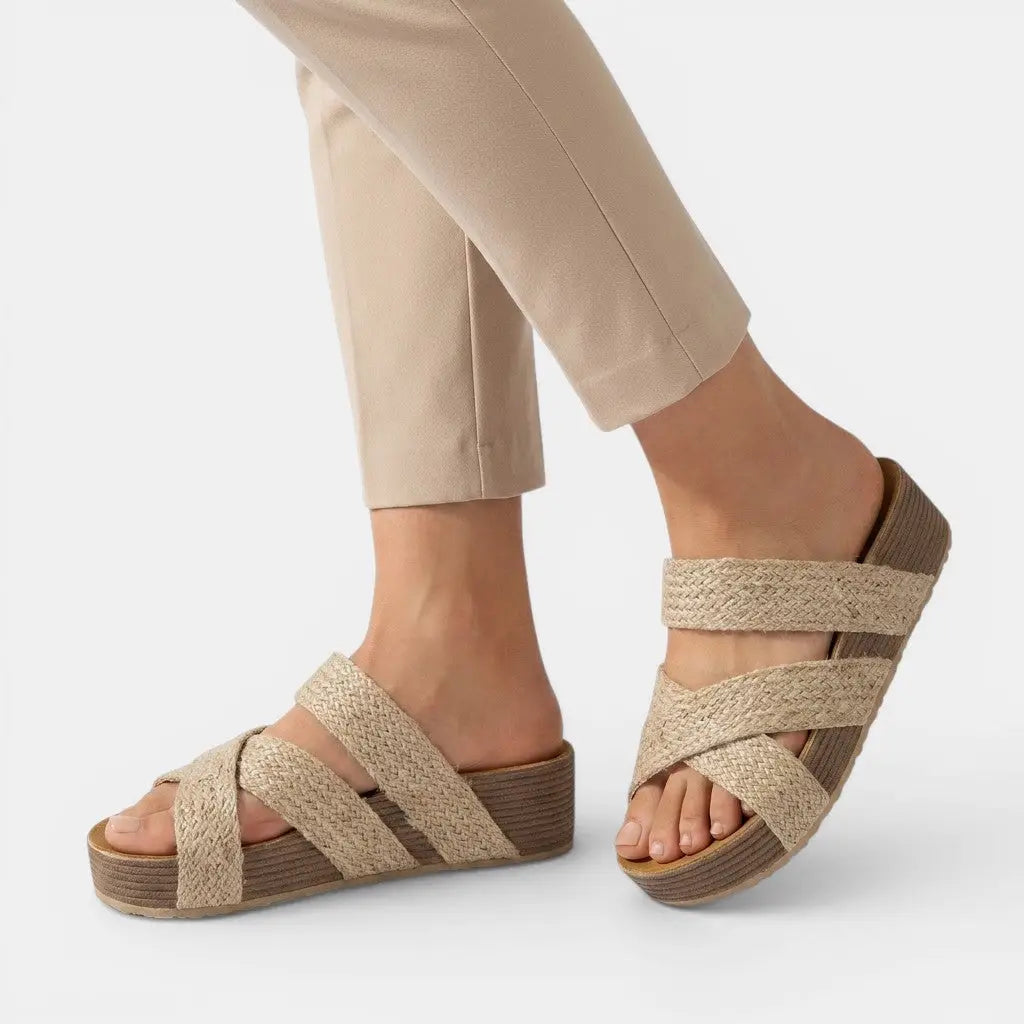 Lightfoot — Cushioned Sandals With Elegant Orthopedic Lightweight Comfortable Summer Design Beige
