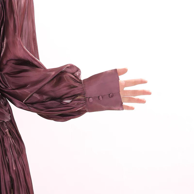 Vespera Pleated Maxi Dress