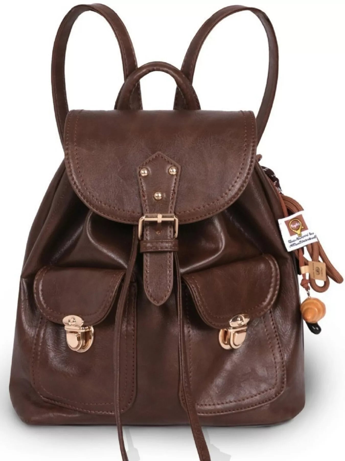 Vintage Style Buckle Backpack Bag