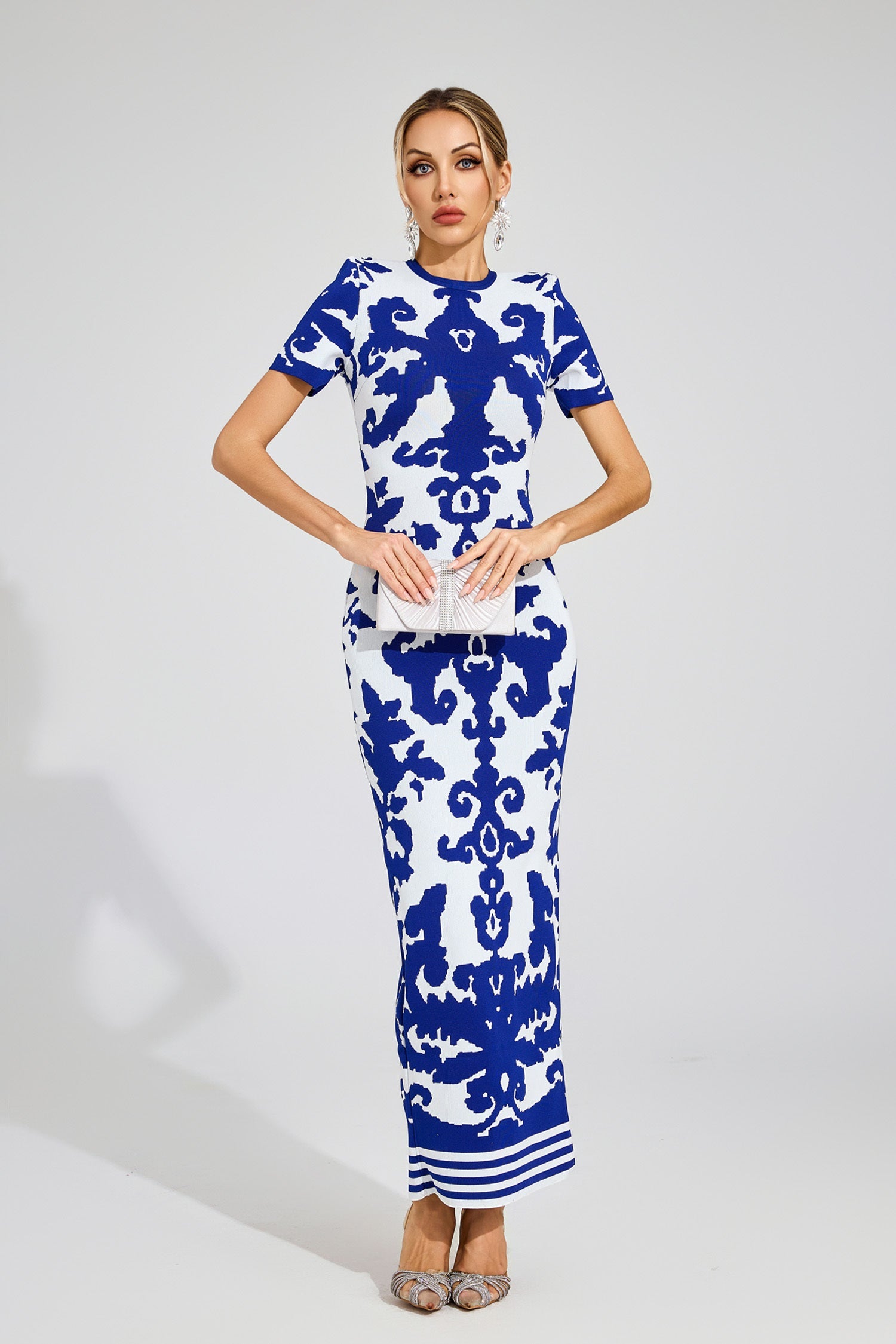 Monaco Knit Print Maxi Dress