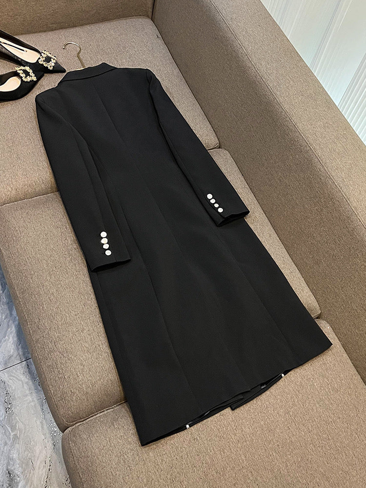 Aella black long coat
