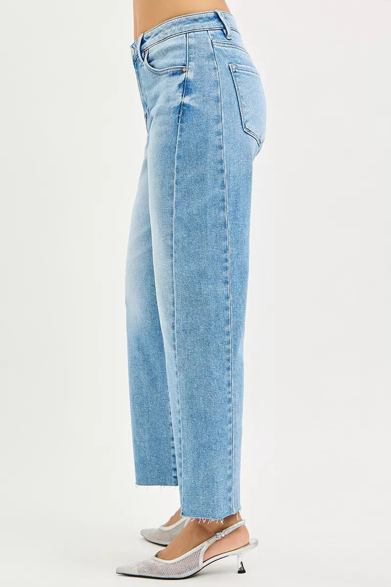 Full Size Slouchy Cropped Barrel Jeans – Curved Side Seam, Inclusive Sizing