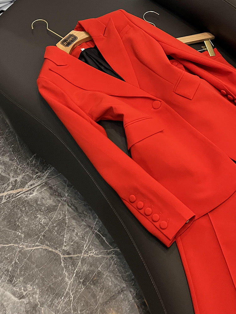 Red blazer/suit set